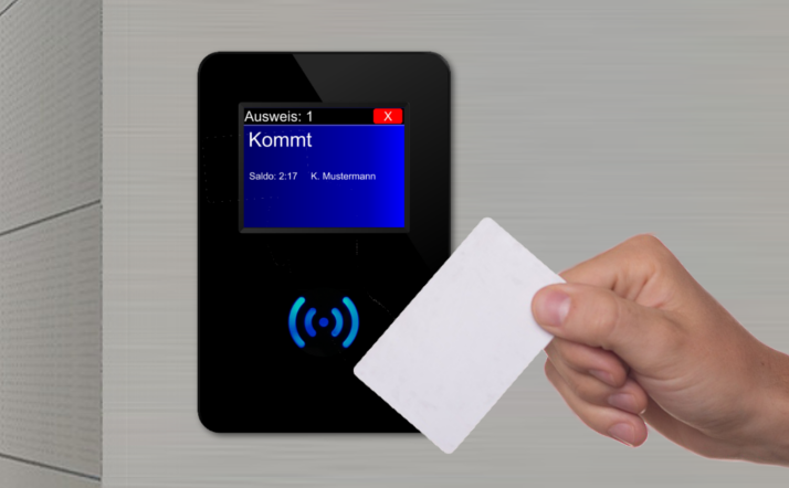 Stationäre Zeiterfassung per RFID Chip
